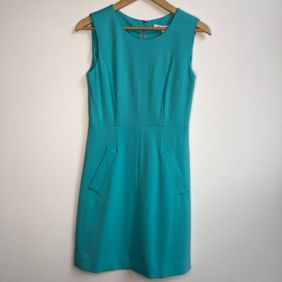 DVF turquoise mini dress. NWT, size 2 - Picture 3 of 8